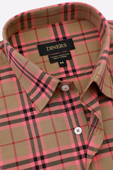 Multicolor Tattersall Check Casual Shirt