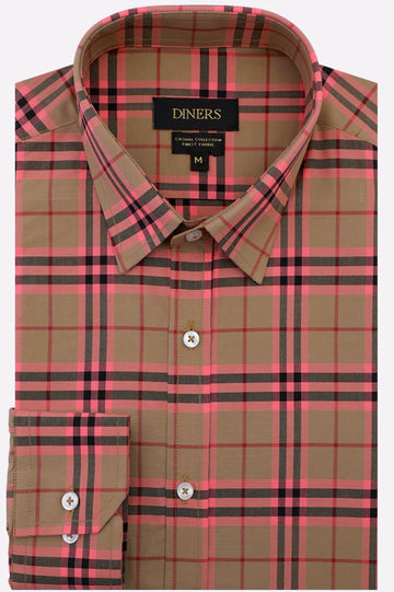 Multicolor Tattersall Check Casual Shirt