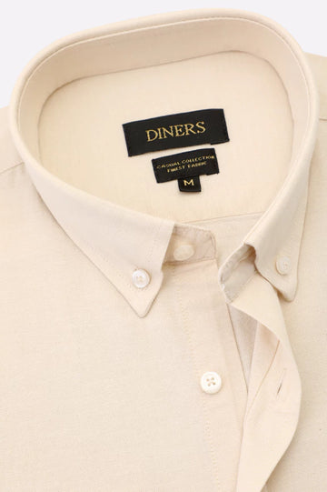 Fawn Self Textured Casual Shirt
