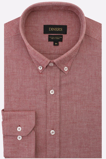 Maroon Self Textured Casual Shirt