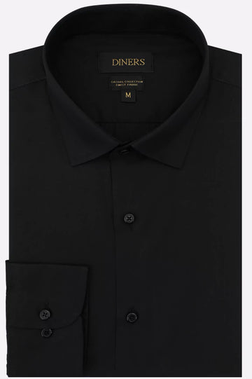 Black Plain Casual Shirt