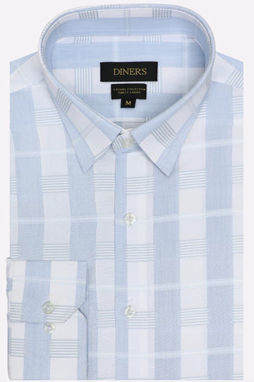 Blue Checkered Casual Shirt