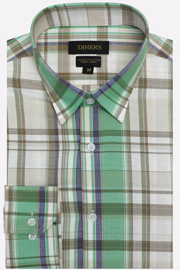 Multicolor Glen Plaid Check Casual Shirt