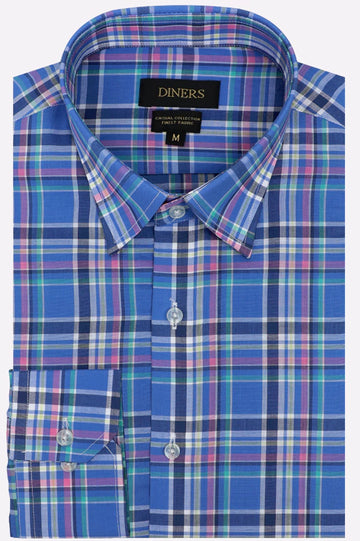 Multicolor Glen Plaid Check Casual Shirt