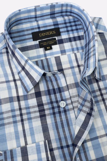 Multicolor Glen Plaid Check Casual Shirt