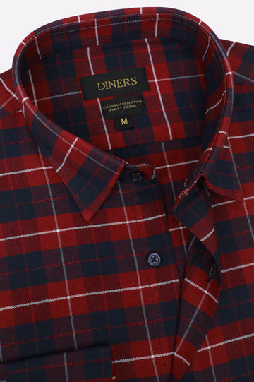 Multicolor Tattersall Check Casual Shirt