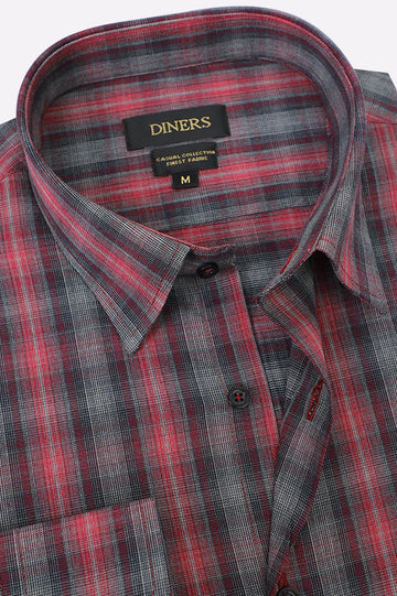 Multicolor Glen Plaid Check Casual Shirt
