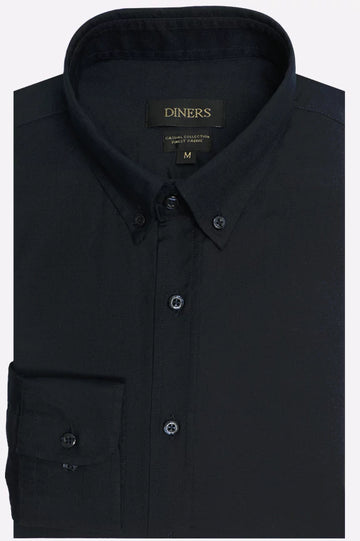 Navy Blue Self Textured Casual Shirt