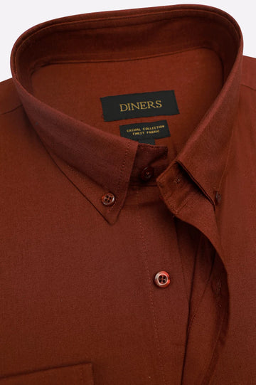 Rust Self Casual Shirt