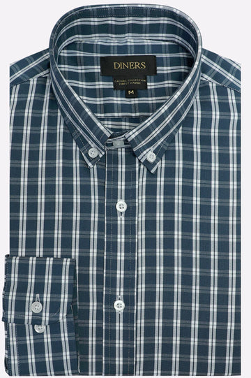 Blue Tattersall Check Casual Shirt