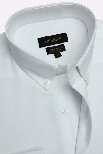 White Plain Casual Shirt