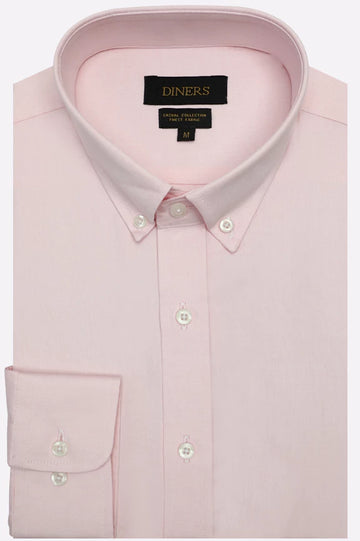 Pink Self Textured Casual Shirt