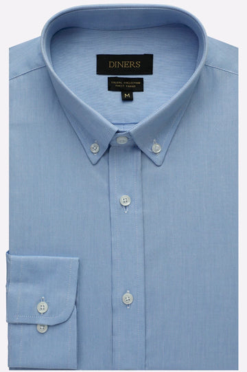 Sky Blue Self Casual Shirt