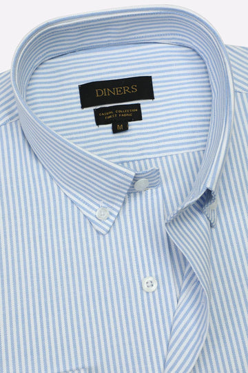 Sky Blue Candy Stripes Casual Shirt