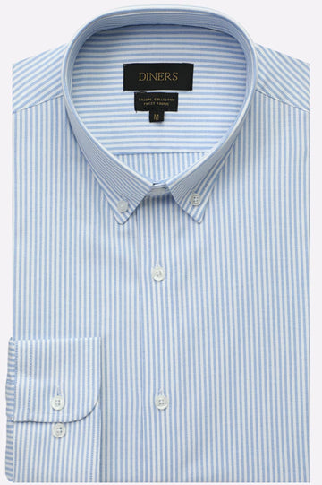 Sky Blue Candy Stripes Casual Shirt