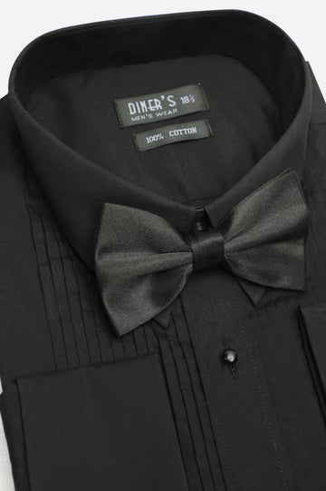Black Formal Shirt with Bow Tie