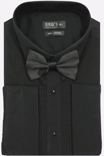 Black Formal Shirt with Bow Tie