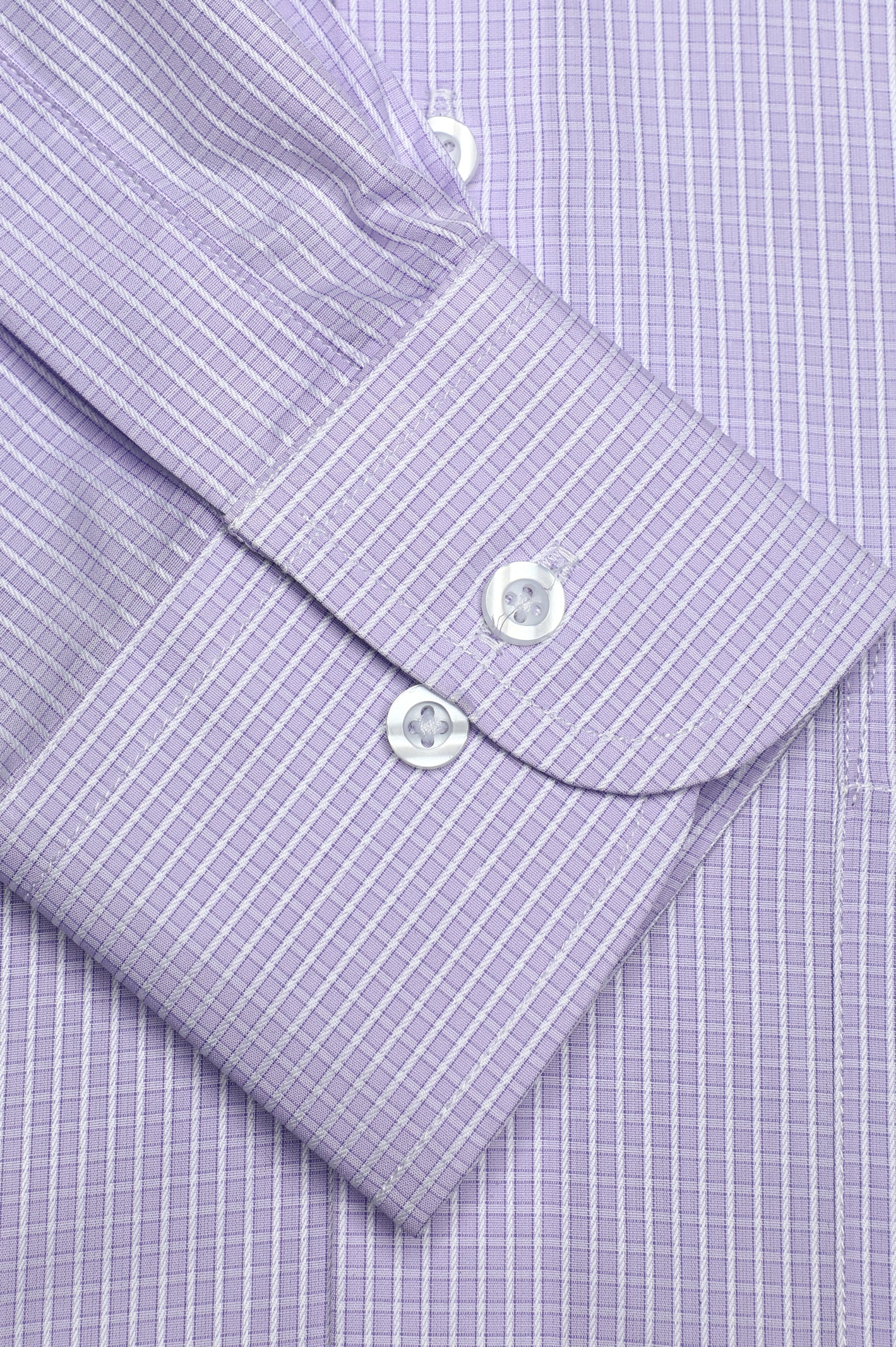 Light Purple Mini-Check Formal Autograph Shirt - Diners