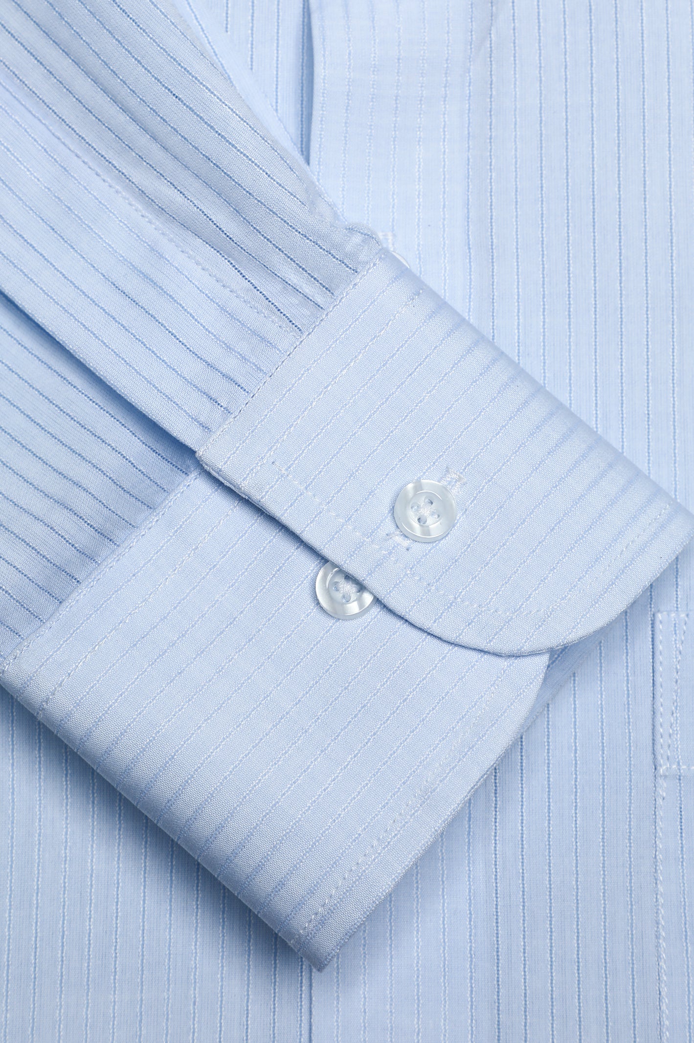 Light Blue Pinstripe Formal Autograph Shirt From Diners