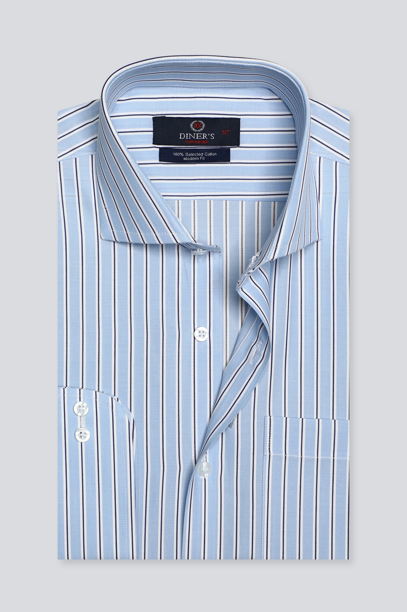 Blue Pinstripe Formal Autograph Shirt – Diners Pakistan