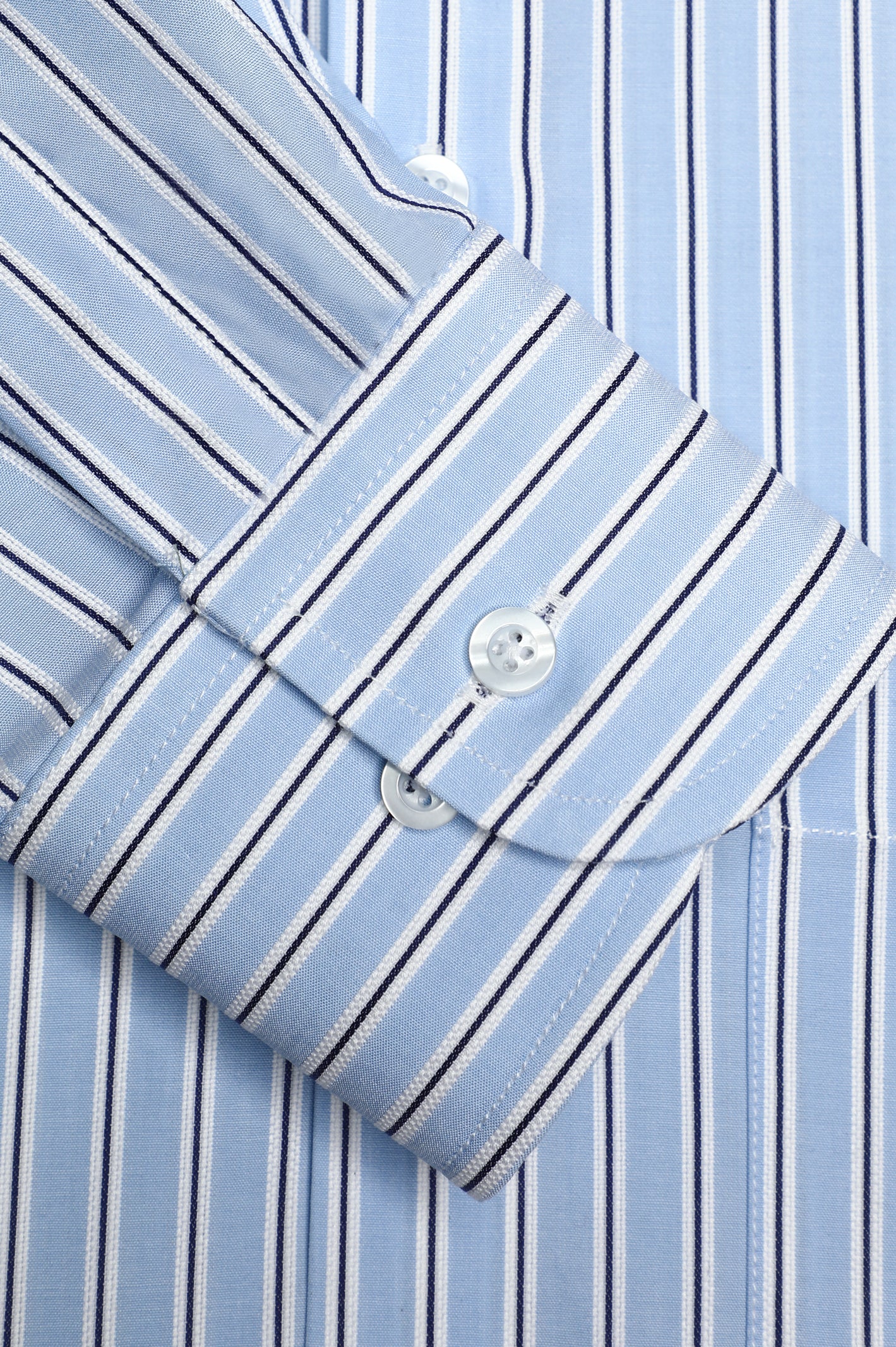 Blue Pinstripe Formal Autograph Shirt From Diners