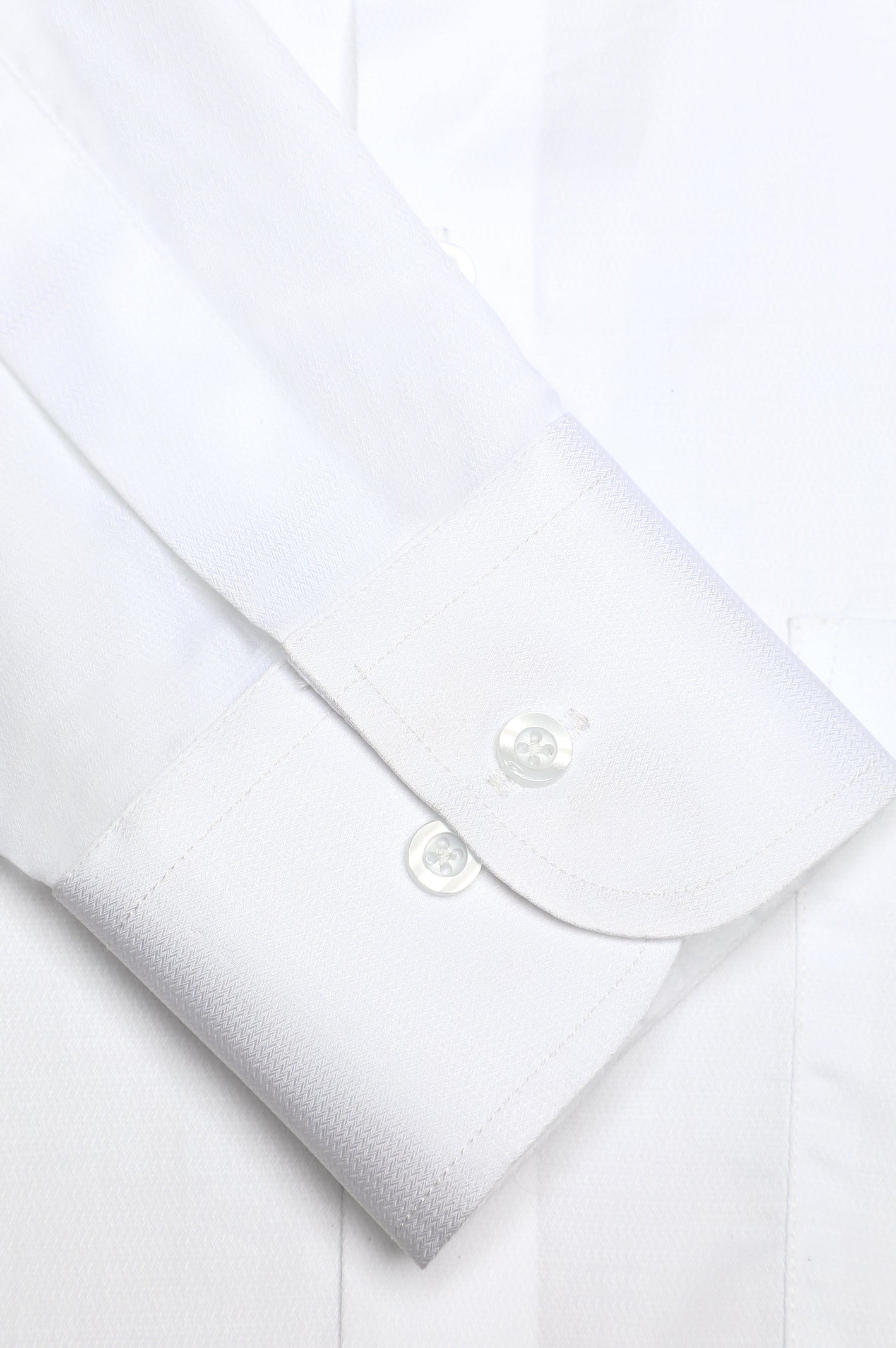 White Self Textured Formal Autograph Shirt - Diners