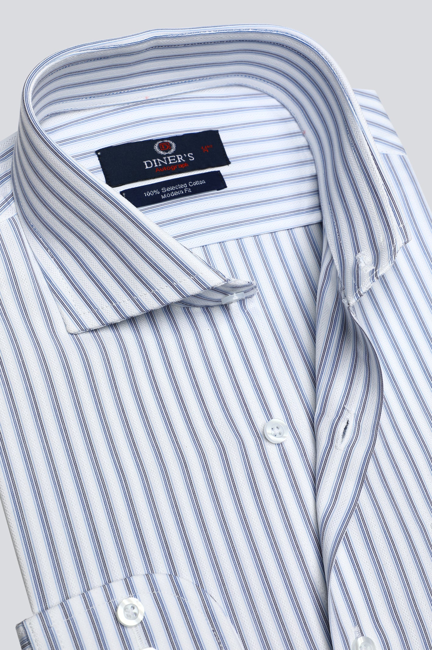 Multicolor Bengal Stripes Formal Autograph Shirt From Diners