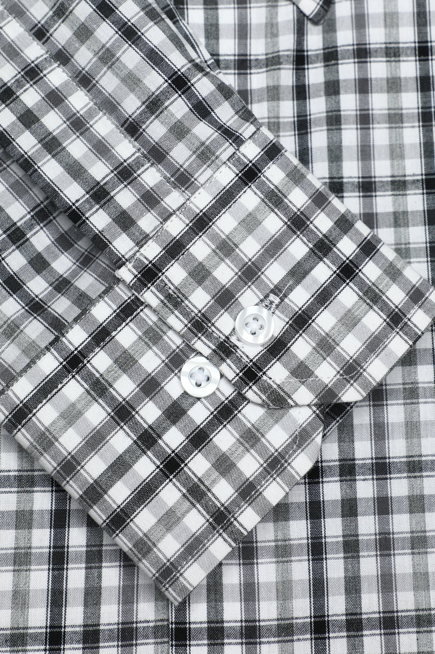 Grey Gingham Check Casual Shirt From Diners