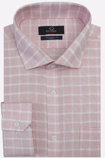 Light Pink Check Formal Autograph Shirt