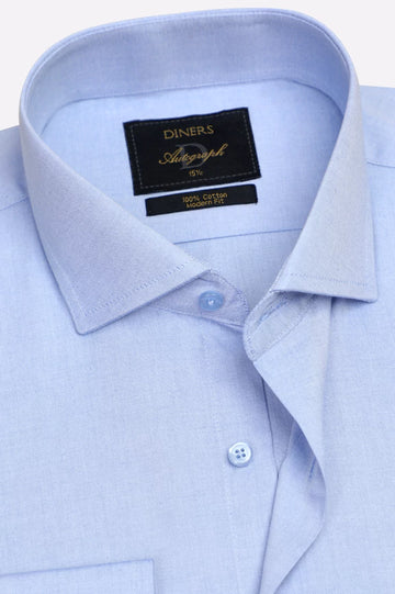 Blue Self Formal Autograph Shirt