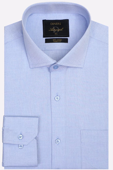 Blue Self Formal Autograph Shirt