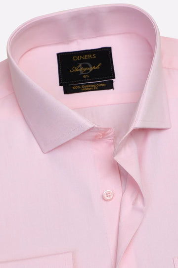 Pink Self Formal Autograph Shirt