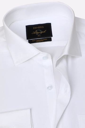 White Self Texture Formal Autograph Shirt