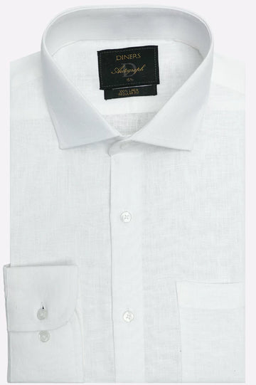 White Formal Autograph Linen Shirt