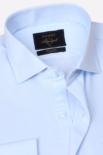 Sky Blue Dobby Self Formal Autograph Shirt