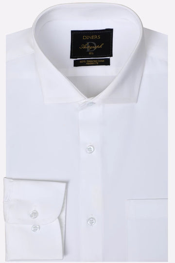 White Dobby Self Formal Autograph Shirt