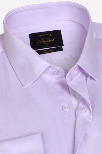 Purple Self Textured Formal Autograph Shirt