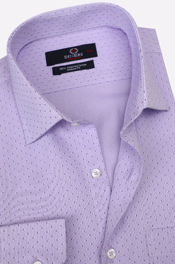 Purple Textured Formal Autograph Shirt