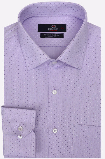 Purple Textured Formal Autograph Shirt