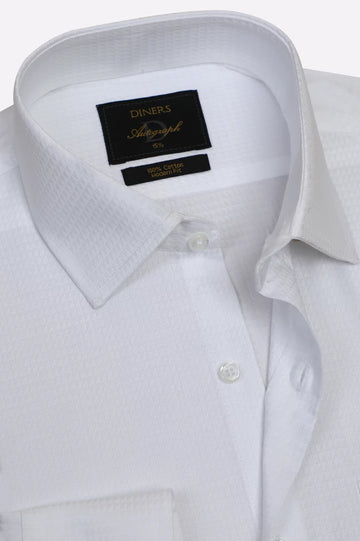 White Dobby Formal Autograph Shirt