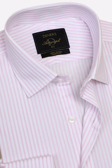 Pink Stripes Formal Autograph Shirt