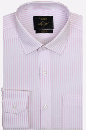Pink Stripes Formal Autograph Shirt
