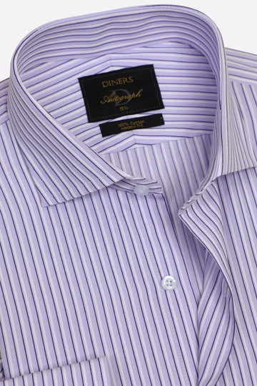 Purple Stripes Formal Autograph Shirt