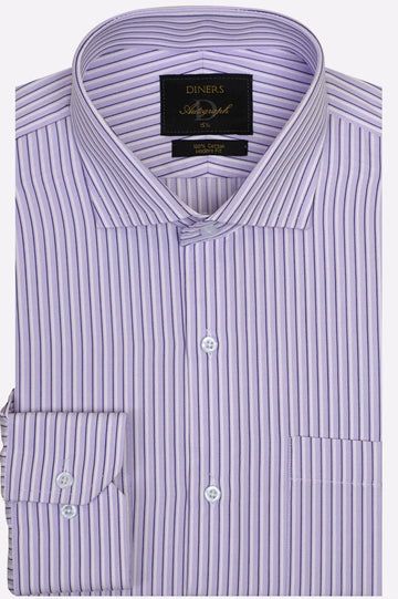 Purple Stripes Formal Autograph Shirt