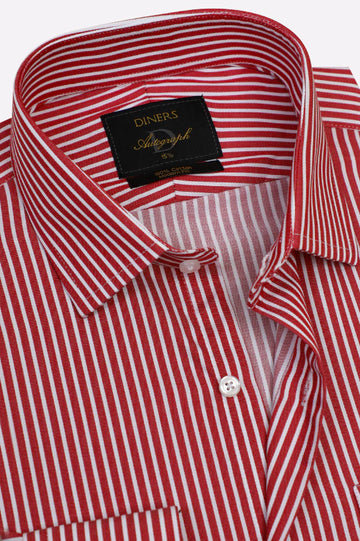 Red Stripe Formal Autograph Shirt