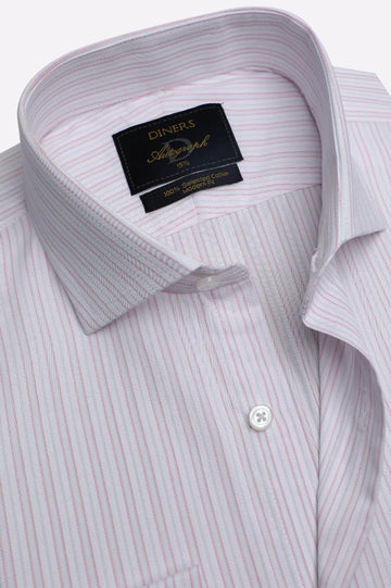 Pink Stripes Formal Autograph Shirt