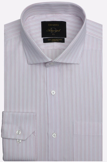 Pink Stripes Formal Autograph Shirt