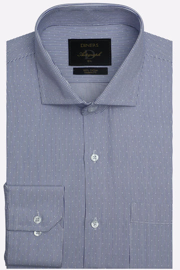 Blue Stripes Formal Autograph Shirt