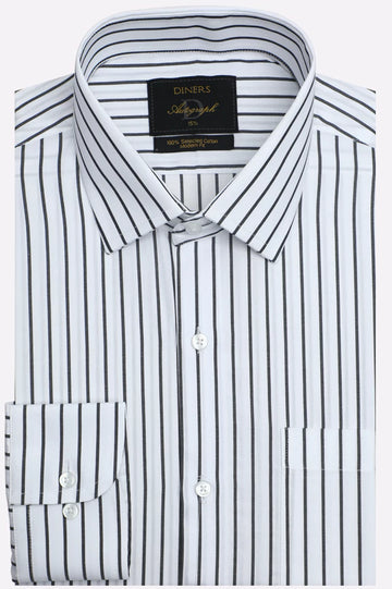 White Pinstripes Formal Autograph Shirt