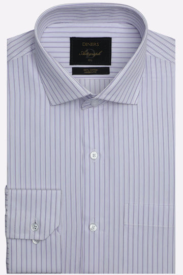 Purple Pencil Stripes Formal Autograph Shirt